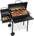 Realcook Charcoal Grills with Offest Smoker: Spacious Barrel Charcoal Grill by Realcook