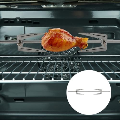Alipis Stainless Steel Air Fryer Forks Set 13.38In Roast Chicken Forks for Rotisserie Rod Adjustable Grill Forks for Home Barbecue Oven and Outdoor Cooking - Image 2