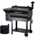 Z GRILLS ZPG-7002B Pellet Smoker Grill with PID Control, Rain Cover, 700 sq. in Cooking Area for Outdoor BBQ, Black by ZGRILLS