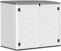 KINYING Horizontal Outdoor Storage Shed,47 Cu.ft Resin Outdoor Storage Cabinet Waterproof for Garden/Patio/Backyards by KINYING