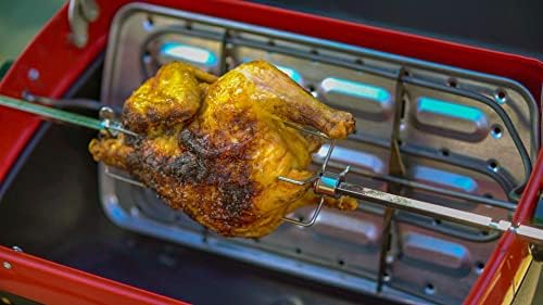 Americana Electric Tabletop Grill with easy-view window and rotisseri, Satin Black - Image 3