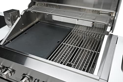 Mont Alpi MAGR Dual Sided Heavy Duty Cast Iron Reversible Griddle Grill Pan Plate - Flat & Ridged Surface - Fits Any MABi805 & MABi400 Built-in and MAi805 MAi400 & MA-957 Outdoor Kitchen Island Grill - Image 5
