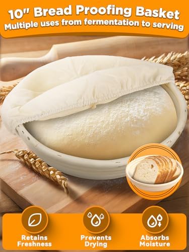 Dutch Oven Bread Baking Pot with Lid 6QT Cast Iron Design & Complete Sourdough Kit (Banneton Basket, Dough Tools, Silicone Sling) for Artisan Bread Making - Image 4