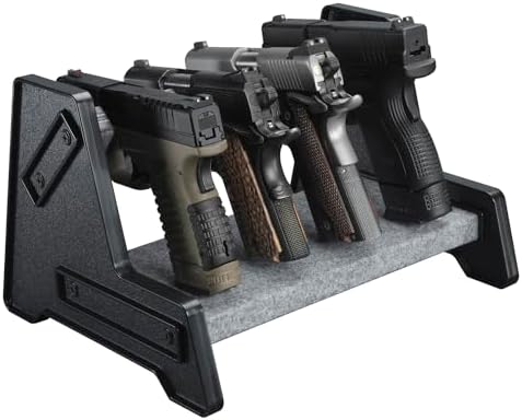 Mind and Action Pistol Rack, Handgun Holder for Safe, Cabinet Organizer, Gun Accessories, Gifts for Men by MindAction