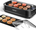 Indoor Smokeless Grill, Techwood 1500W Electric Indoor Grill with Tempered Glass Lid, Portable Non-stick BBQ Korean, Turbo Smoke Extractor Technology, Drip Tray& Double Removable Plate, Black by Techwood