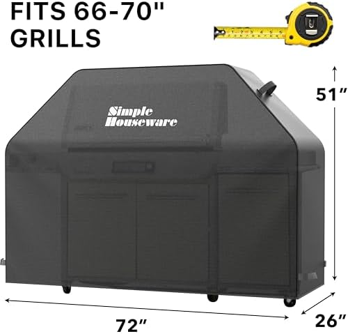 Simple Houseware 72 in. Heavy-Duty BBQ Gas Grill Cover, Waterproof - Image 2