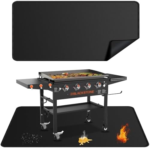 75x40 inches Large Under Grill Mats for Blackstone Outdoor Deck BBQ by rumlick