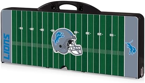 Detroit Lions – Picnic Table Portable Folding Table with Seats, (Black) - Image 4