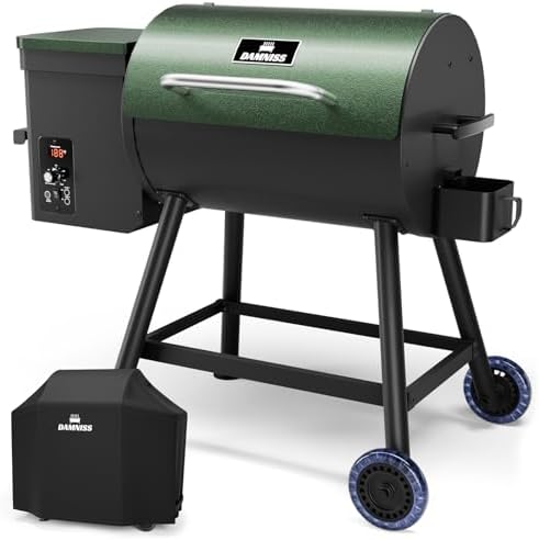 Electric Pellet Grill & Smoker, 450 Sq In, PID Control, 8-in-1, 450°F Max by DAMNISS