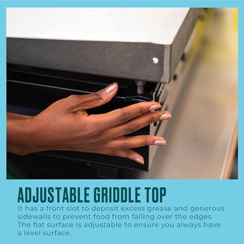 Charbroil 22" Performance Series Portable Tabletop 2 Burner Propane Gas Griddle, Black - 463614224 - Image 5