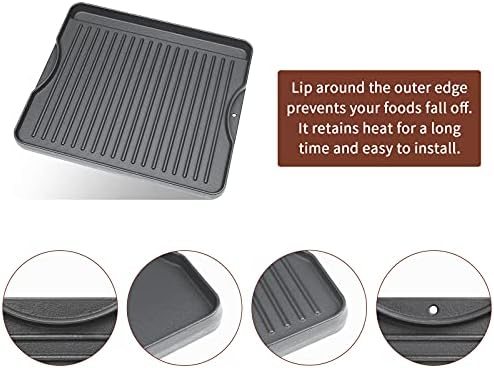 Uniflasy Reversible Cast Iron Griddle for Camp Chef Stoves, 14" x 16" - Image 5