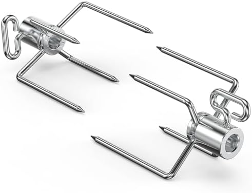 Onlyfire 6002 Rotisserie Meat Forks(1-Pair) for Grills-Fits 1/2-Inch hexagon & 3/8-Inch and 5/16-Inch square Spit Rods (Pack of 2) - Image 2