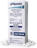 Aquatabs 49mg Water Purification Tablets, 100 Pack, Hiking & Camping by AquatabsWaterPurification