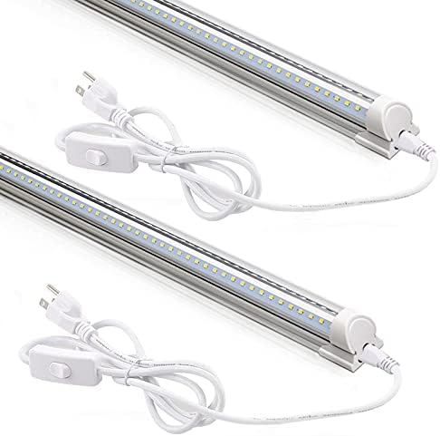 Barrina T8 LED Shop Lights 2FT, 20W 3000LM 5000K, 2 Pack, High Output Tube by Barrina
