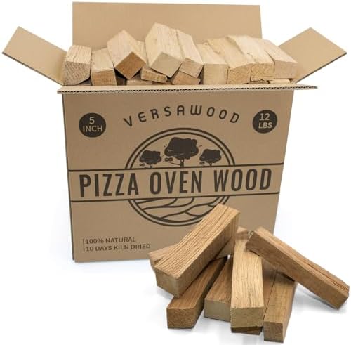 Kiln-Dried Oak Wood for Pizza Ovens, 5-Inch Barkless Logs, Ideal for Ooni, Gozney, Solo Stove, and Other Wood-Fired Pizza Ovens, Grills, and Smokers - Approx. 12 lbs by versawood