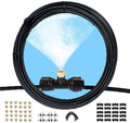 Outdoor Mister System For Outside Patio, Garden Irrigation System Kit With Brass Fog Nozzles, Misting Cooling System, Patio Mister For Backyard, Garden, Greenhouse, Umbrella, Deck, Canopy, Pool, Porch by Unknown