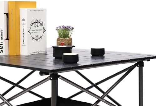 1-Piece Folding Outdoor Table with Carrying Bag,Lightweight Aluminum Roll-up Rectangular Table for Indoor, Outdoor Camping, Picnics,Beach,Backyard, BBQ, Party, Patio (Medium) - Image 5
