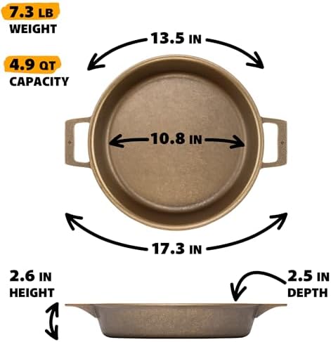 Stargazer 13.5-Inch Cast Iron Skillet | Made in USA, Seasoned, Premium Frying Pan for Grilling, Searing, Baking & More – Durable Cast Iron with Smooth Cooking Surface - Image 5