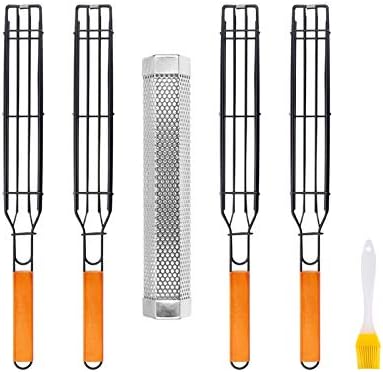 Kabob Grilling Baskets, BBQ Grill Accessories Set of 4 - Image 5