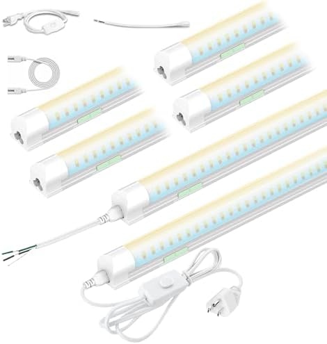 Dimmable LED Shop Lights 4FT,30W 4500LM,6CCT Tunable,Plug-in Garage Lights by Zi-Zohnson