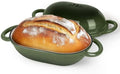 Dutch Oven for Bread Baking – Premium Cast Iron Pot with Lid – Perfect for Sourdough, Artisan Loaves & No-Knead Bread – 2 QT / 1.9L (Enameled, Round, Oven & Stovetop Safe), Green by UFEH