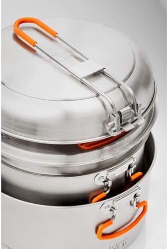 GSI Outdoors Glacier Stainless Base Camper Cookset, Medium & Large - Image 6