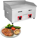 Commercial Stainless Steel Heavy Duty Outdoor Griddle,Countertop Flat Top Teppanyaki Fry Pan,with Adjustable Temperature, Lpg Gas Grill,for Medium to High Volumes,718 by Unknown