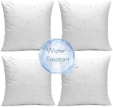 Ashler 20 x 20 Outdoor Pillows, Waterproof Inserts Set of 4 Water Resistant by AshlerHomeDeco
