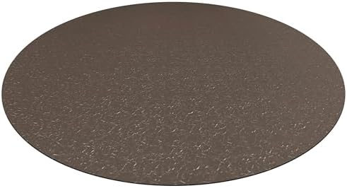 Rhino Hide Embossed Grill Guard Mat - Heat Resistant Outdoor Grill Floor Mat for Patio, Deck & Garage Surface Protection - Round, Brown (36" x 36") by RancoIndustriesInc