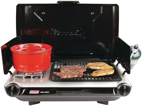 Coleman Tabletop 2-in-1 Camping Grill/Stove, 2-Burner Propane, 20,000 BTUs - Image 2