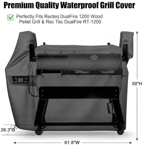 QuliMetal Grill Cover for Recteq DualFire 1200 Wood Pellet Smoker Grill - Image 2