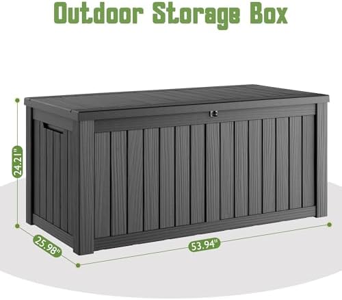 KAMABOKO 160 Gallon Outdoor Storage Box Waterproof Deck Box for Patio - Image 2