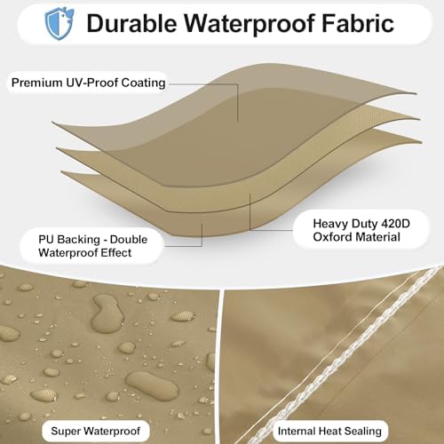 OutdoorLines Waterproof Patio Heater Covers with Zipper and Storage Bag, - Image 2