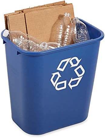 Rubbermaid Commercial Products Wastebasket, Blue Recycle, 7-Gal, 4 Pack - Image 5