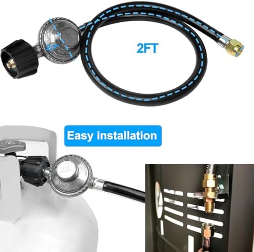 2-Feet propane Gas Grill Regulator and Hose - Image 2