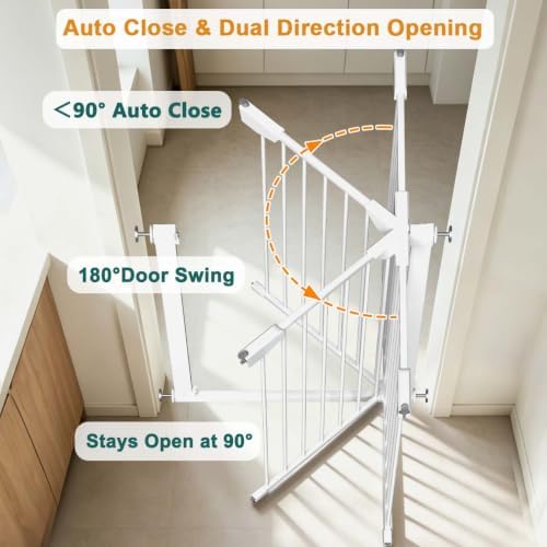 Fairy Baby 36" Tall Narrow Baby Gate 22.8"-25.5" Wide for Doorways & Stairs - Image 5