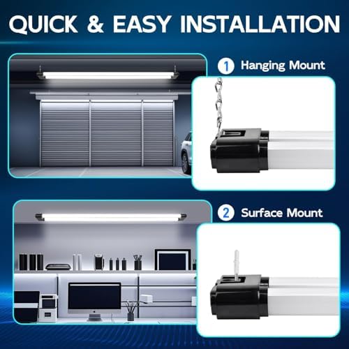 hykolity LED Shop Light 4FT 44W (300W Equivalent), 4600LM 5000K Daylight - Image 3