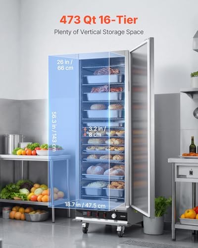 VEVOR Commercial Electric Food Warmer 16 Tier Stainless Steel Single-Door - Image 2