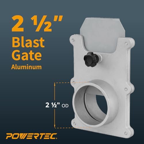POWERTEC 70134-P3 2-1/2-Inch Aluminum Blast Gate for Dust Collector, Dust Collection Fittings - 3 PK - Image 2