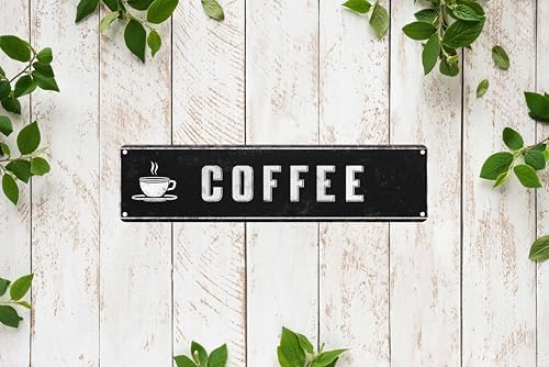 Coffee Metal Sign 4x16in Vintage Kitchen Plaque for Wall Decor Home Office Café Bar Bedroom Rustic Poster - Image 6