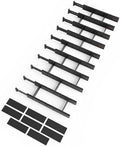 SpaceAid Bamboo Drawer Dividers with Inserts and Labels, Kitchen Adjustable Drawer Organizers, Expandable Organization for Home, Office, Dressers, 10 Dividers with 24 Inserts (17"-22" Black) by SpaceAid