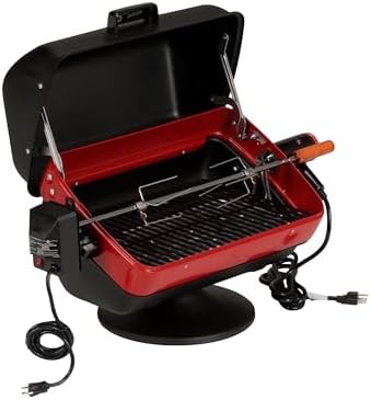 Americana Electric Tabletop Grill with easy-view window and rotisseri, Satin Black - Image 4