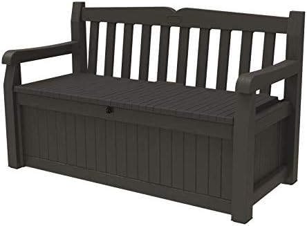 Keter Solana 70 Gal Outdoor Storage Bench for Patio and Pool Accessories by Unknown