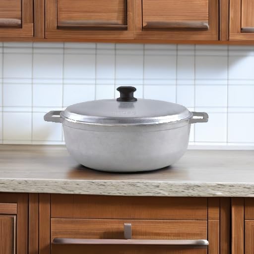 IMUSA 7.5 Quart Traditional Natural Made in Colombia Caldero with Lid for Cooking and Serving,Silver - Image 6