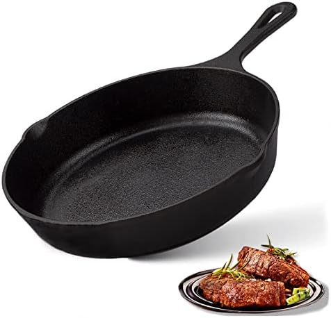 Z GRILLS Mini Cast Iron Skillets, Pre-Seasoned Cast Iron Frying Pan for Cooking & Grill, Stovetop, Camping Firepit, Induction, Oven Safe Cookware, 6.5 Inch by ZGRILLS