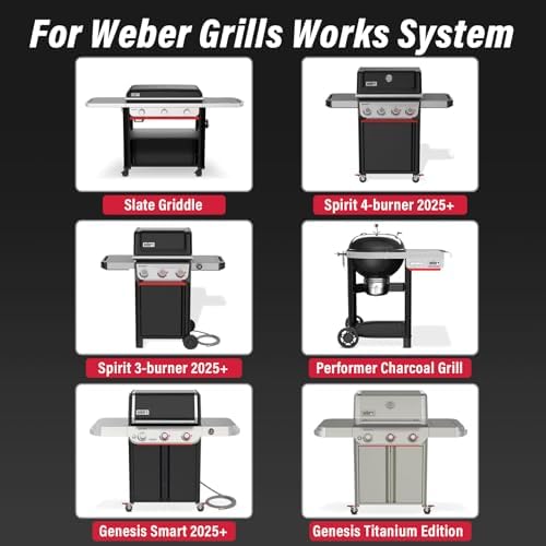 Utheer Grill Shelf Organizer Kit for Weber Works Rail, Grill Caddy - Image 7
