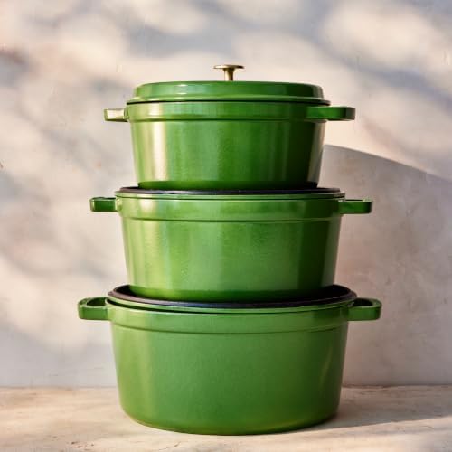 Staub Cast Iron Round Dutch Oven, Made in France, 4-qt, Pistachio - Image 5