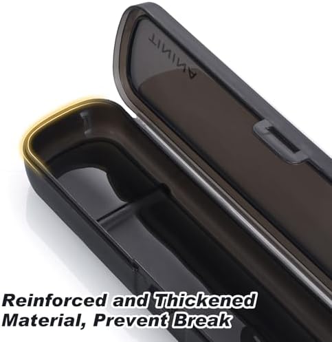 Travel Utensils with Case, 4-Piece Stainless Steel Portable Cutlery Set, Reinforced Case with Buckle Design, Lunch Box for Camping Work School, Include Fork Spoon Knife, Dishwasher Safe, Black - Image 4