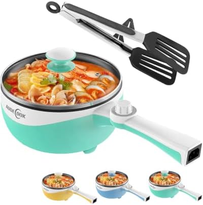 Audecook Electric Hot Pot Portable Nonstick Ramen Cooker Adjustable Power by Audecook