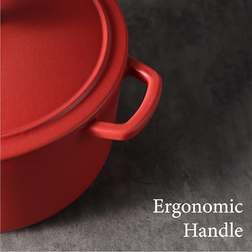CAROTE 5QT Enameled Cast Iron Dutch Oven Pot with Lid - Image 6
